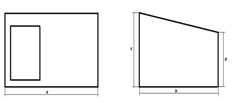 чертеж будки для собаки